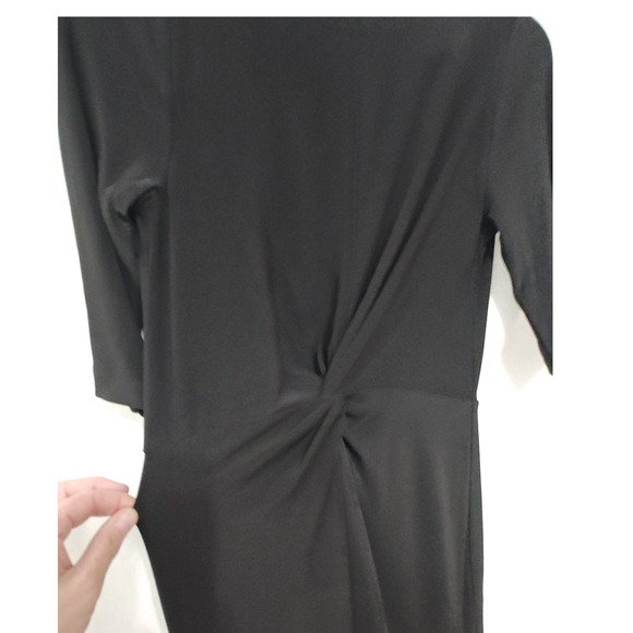 Tommy Hilfiger Dress‎ Elbow Sleeve Twist Waist  Black New 2 - Picture 7 of 15